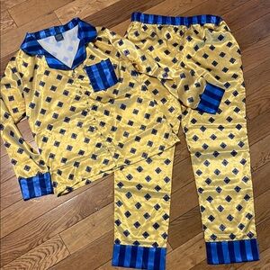 Vibrant Yellow and Blue Pajama Set